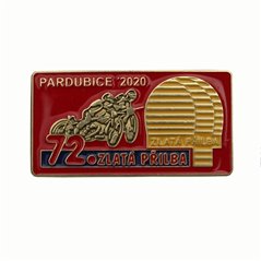 Odznaka 72. Zlata Prilba Pardubice :: model 3 (odcień czerwony)