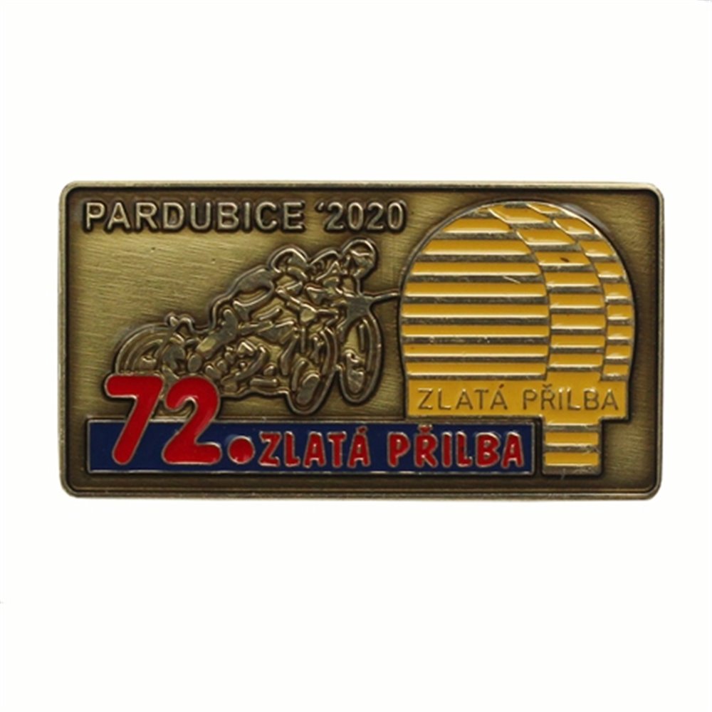 Odznaka 72. Zlata Prilba Pardubice :: model 3 (odcień złoty)