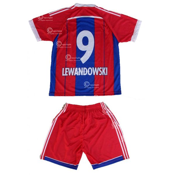 Repliki kompletów piłkarskich Lewandowski (koszulka + spodenki) - Kolekcja 2015