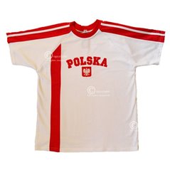 Koszulka bawełniana Polska (biała) - ROZMIARY DZIECIĘCE