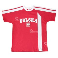 Koszulka bawełniana Polska (czerwona) - ROZMIARY DLA DOROSŁYCH