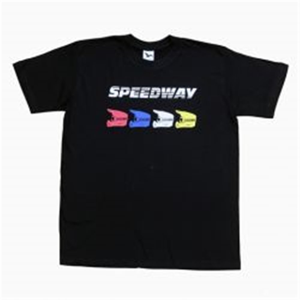 T-shirt Speedway kaski żużlowe (czarna)