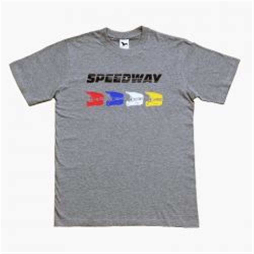 T-shirt Speedway kaski żużlowe (popielata)